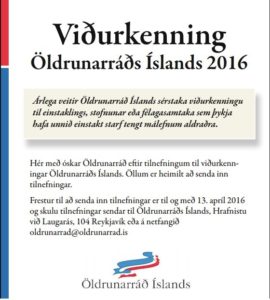 Öldrunarráð Íslands - auglýsing