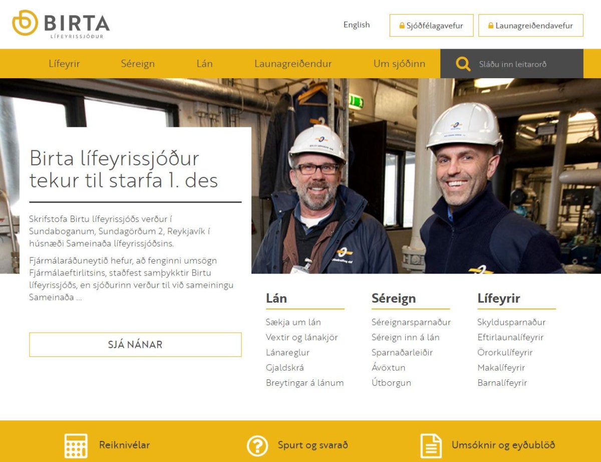 Birta lífeyrissjóður tekur formlega til starfa