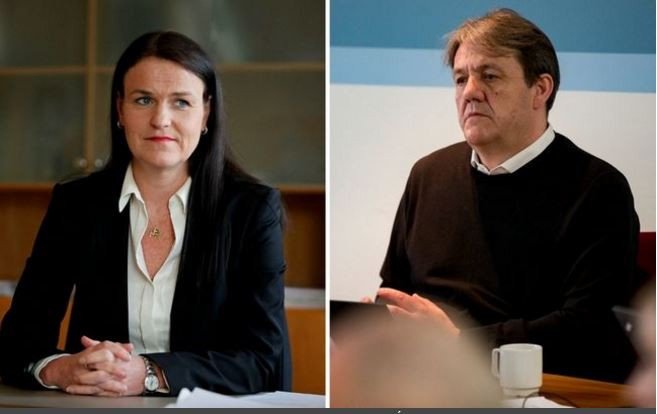 Þórey S. Þórðardóttir, framkvæmdastjóri LL og Óli Björn Kárason, alþingismaður. Mynd visir.is